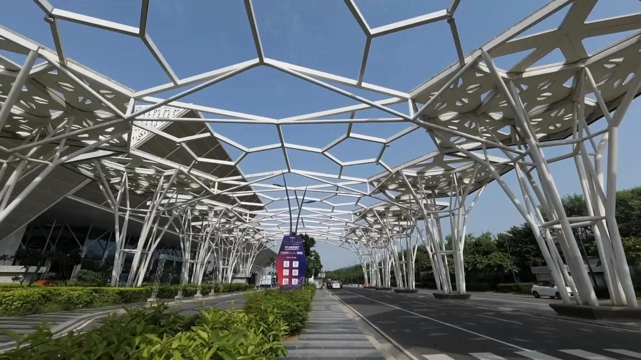 The Yashobhoomi convention venue in New Delhi
