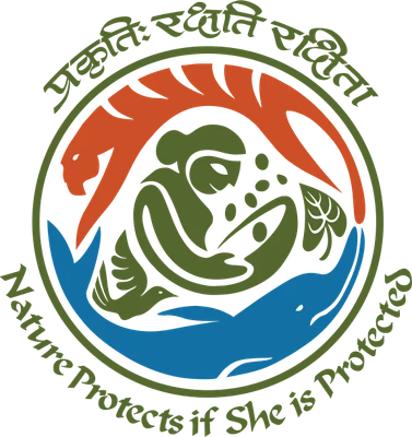Original circular environment mark, Nature Protects if She is Protected