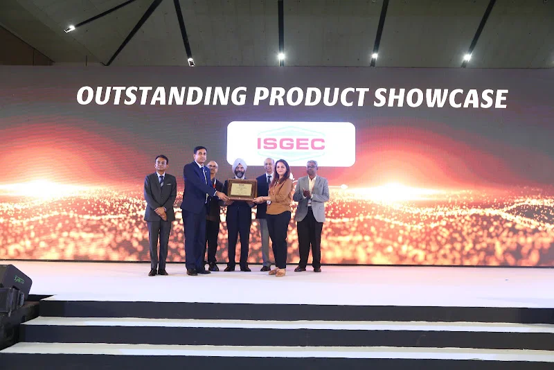 Outstanding Product Showcase award recipients on the Bharat Electricity 2025 awards stage