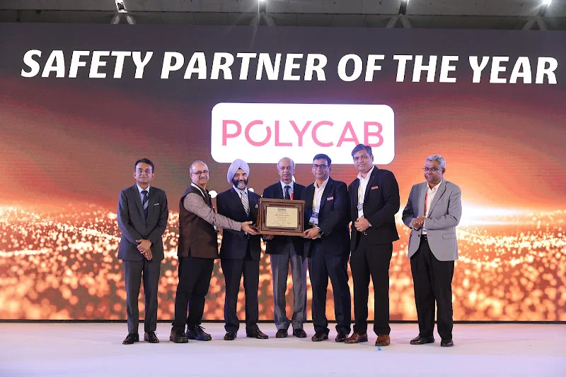 Safety Partner of the Year award recipients on the Bharat Electricity 2025 awards stage