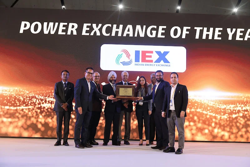 Power Exchange of the Year award recipients on the Bharat Electricity 2025 awards stage