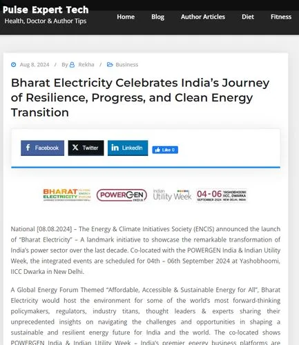 Pulse Expert Tech | Bharat Electricity to Celebrate India's Awe-inspiring Journey of Resilience, Progress, and Clean Energy Transition
