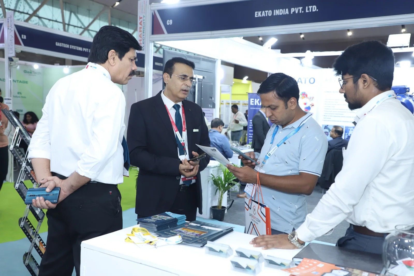 Energy industry visitors on the exhibition floor