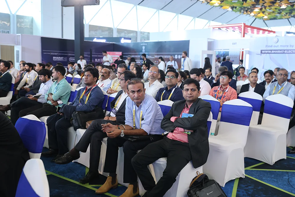 Delegates listening to an industry conference session